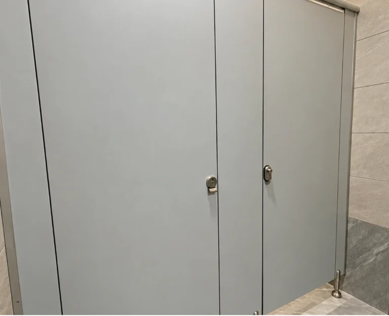 Modern Light Grey Bathroom Stalls