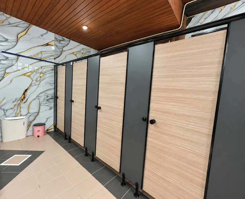 Polished Modern Restroom Corridor